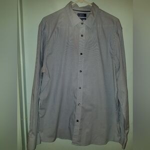 Apt. 9 Men's Gray Button-Up Long Sleeve Dress Shirt Premier Flex XL